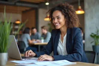 Entrepreneuse en deuxième année d'activité consultant ses aides financières pour booster sa croissance business