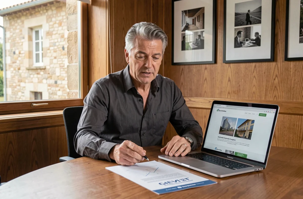 Directeur de l'agence Important Communication présentant une stratégie de marque et un site corporate