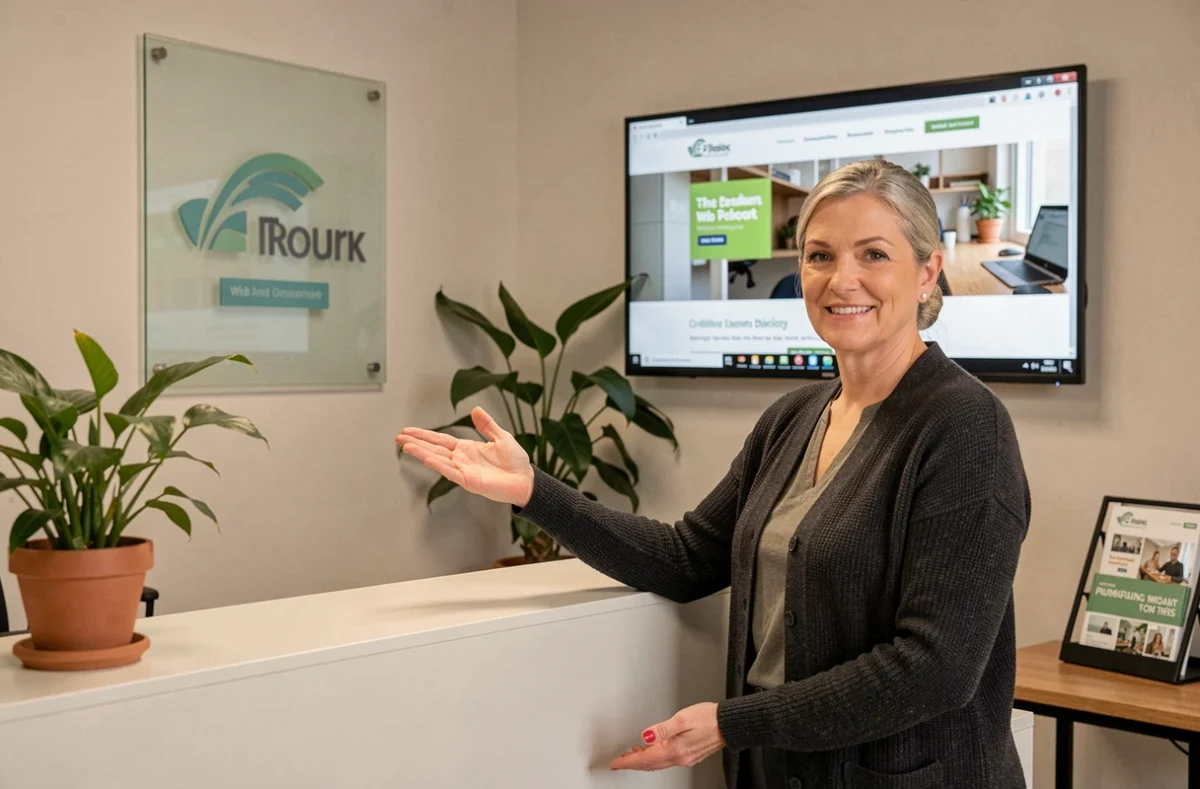 Responsable de l'agence Net Concept présentant un site e-commerce réalisé pour un client local