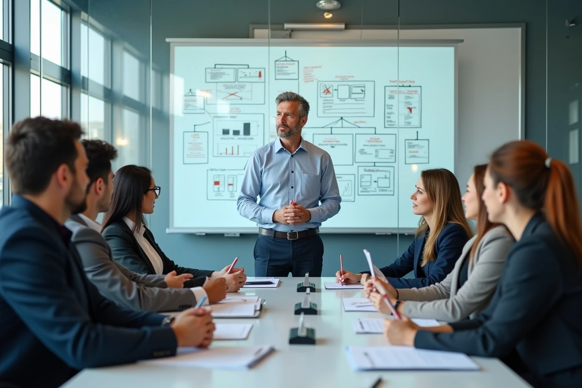 Homme en r&eacute;union d
